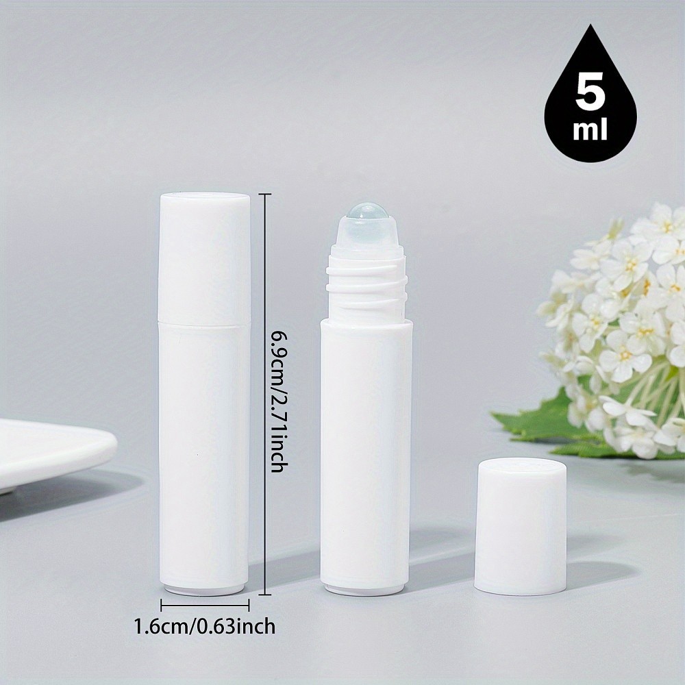 1box PP Plastic Essential Oil Empty Roller Ball Bottles with Glass Roller
