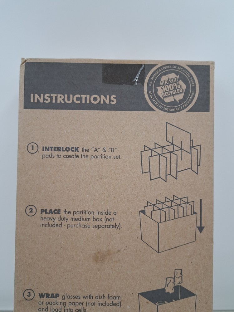 Pratt Dish Packing Kit for 8 place setting Box Not Included