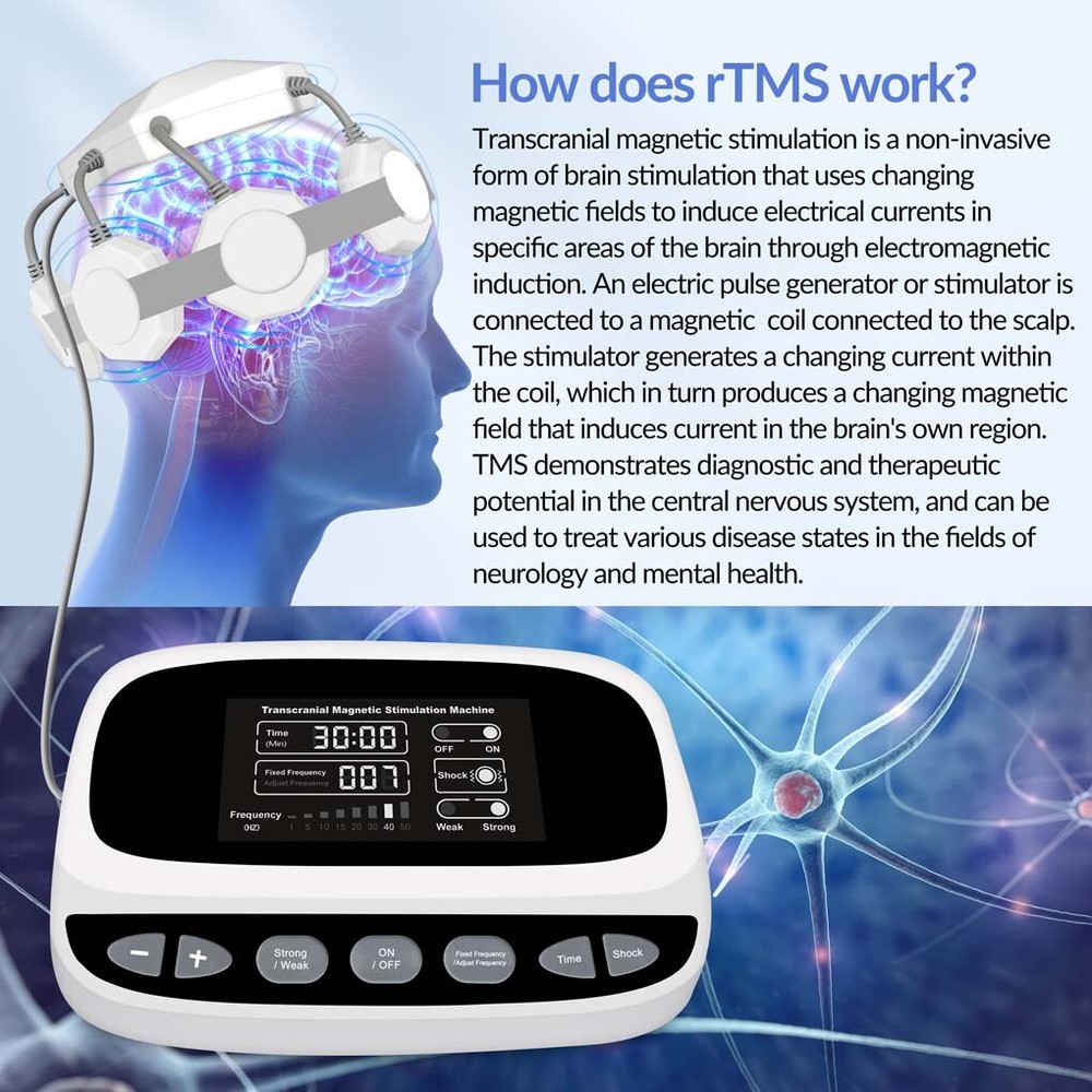 rTMS Transcranial Magnetic Stimulator 8-Frequency for Parkinson's & Depression