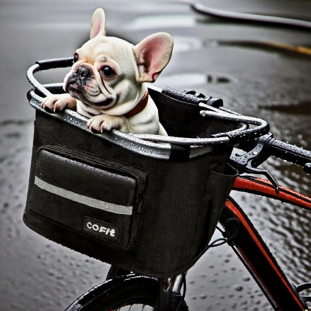 Multi-Purpose Bike Basket with Pouches