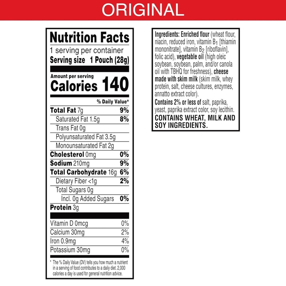 Cheese Crackers, Baked Snack Crackers, Lunch Snacks,  40 Packs