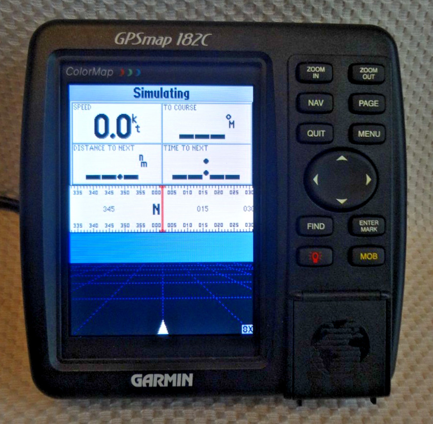 GARMIN GPSMAP 182C MARINE CHART PLOTTER FISHFINDER GPS UNIT w/ KNOBS & COVER