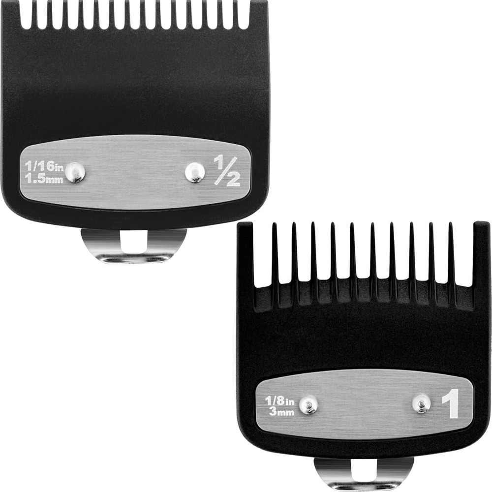 Durable Hair Clipper Guards Set - 2pcs with Guide Combs for Effortless Styling