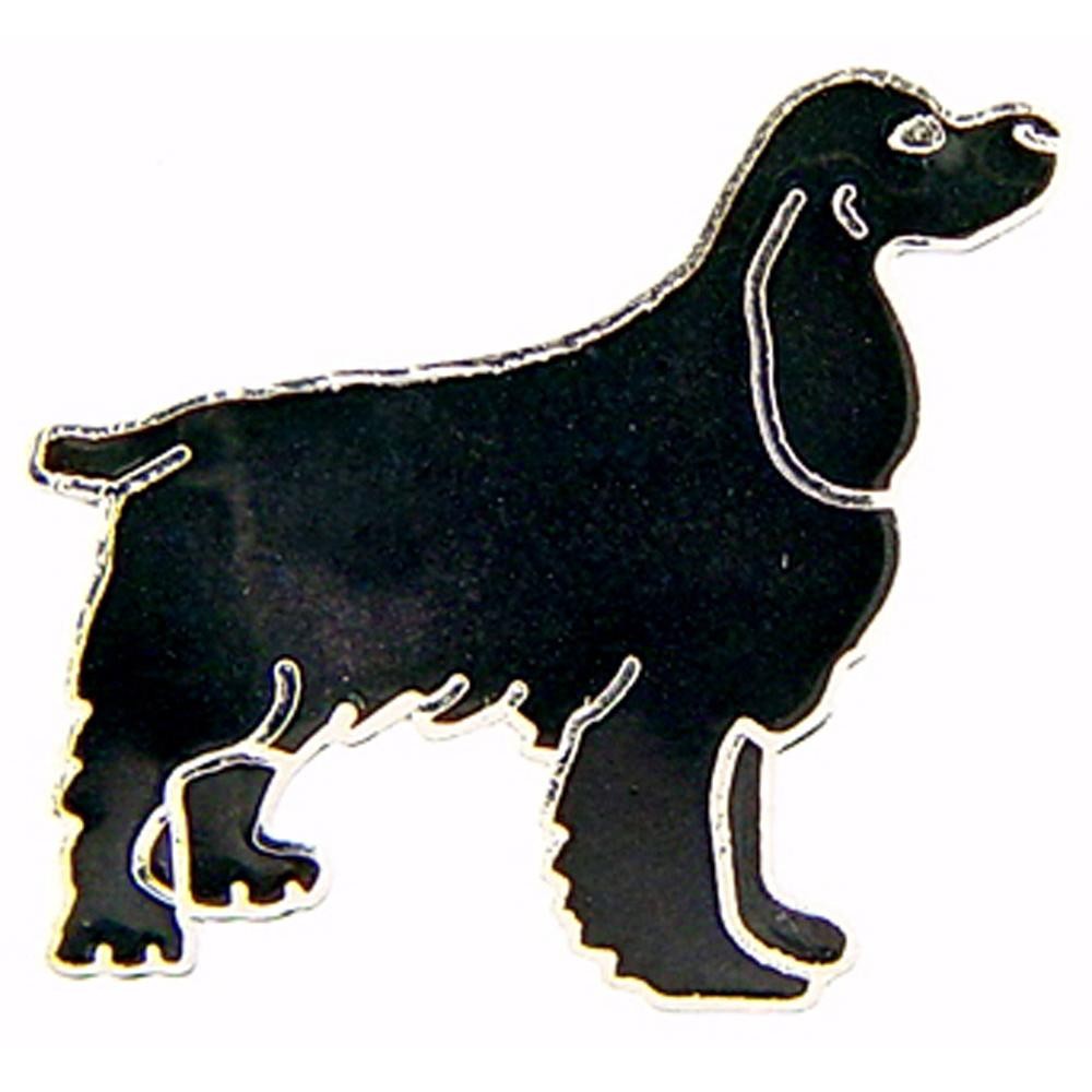 English Cocker Spaniel Pin Gray 1"