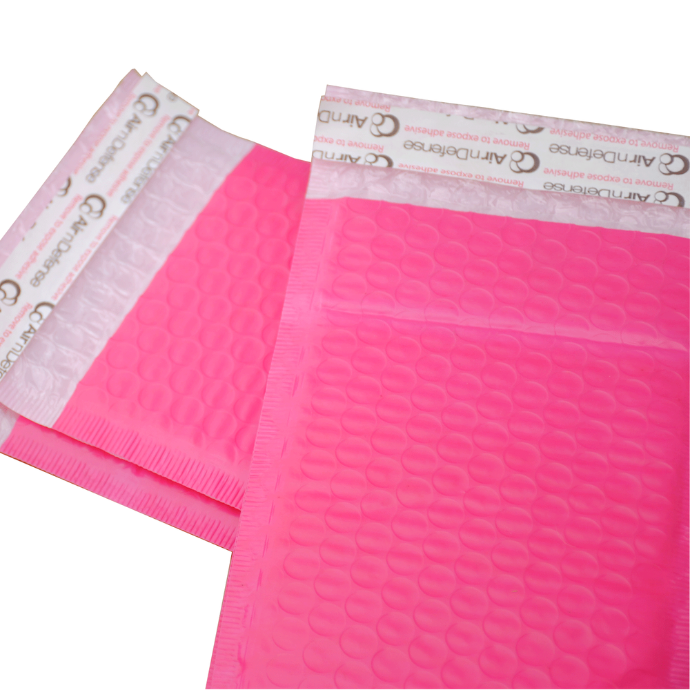 AirnDefense 2000 #000 4X8" Pink Poly Bubble Mailers Shipping Padded Envelope