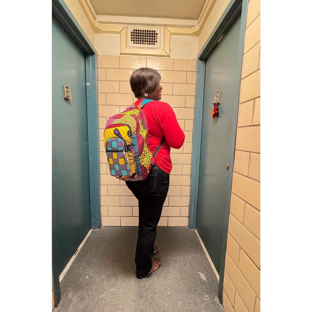 Adult Ankara Patchwork African print backpack