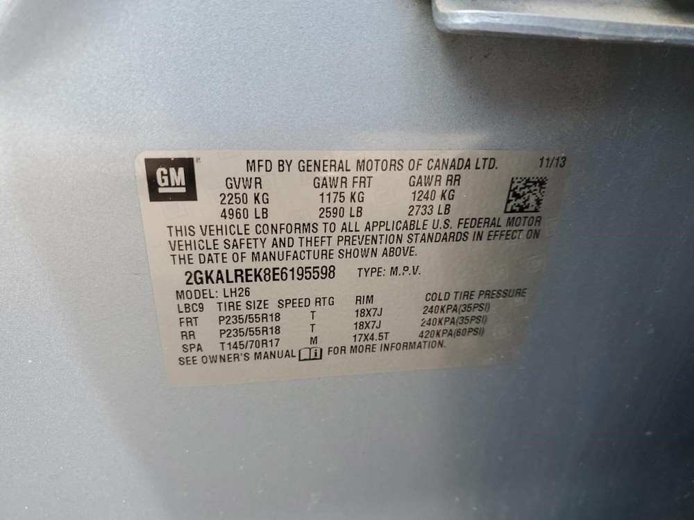 2014 GMC TERRAIN Engine Wire Harness