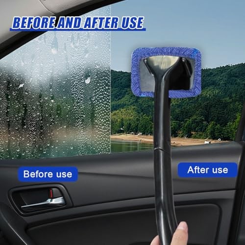 7PCS Car Care Microfiber Cloths, Windshield Cleaner Microfiber Pad Blue