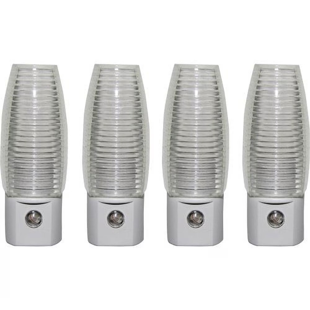 4-Pack LED Automatic Light-Sensing Night Light, Soft White, 3.55in by 1.8797