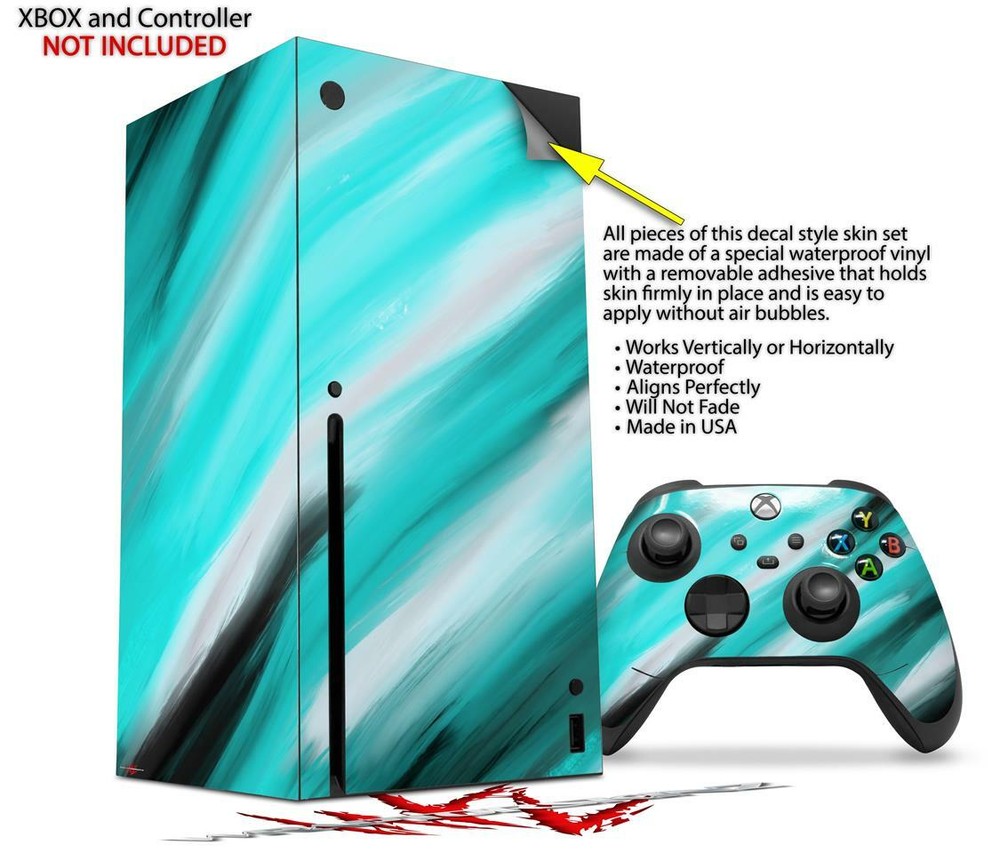 Skins XBOX Series X Console Controller Paint Blend Teal