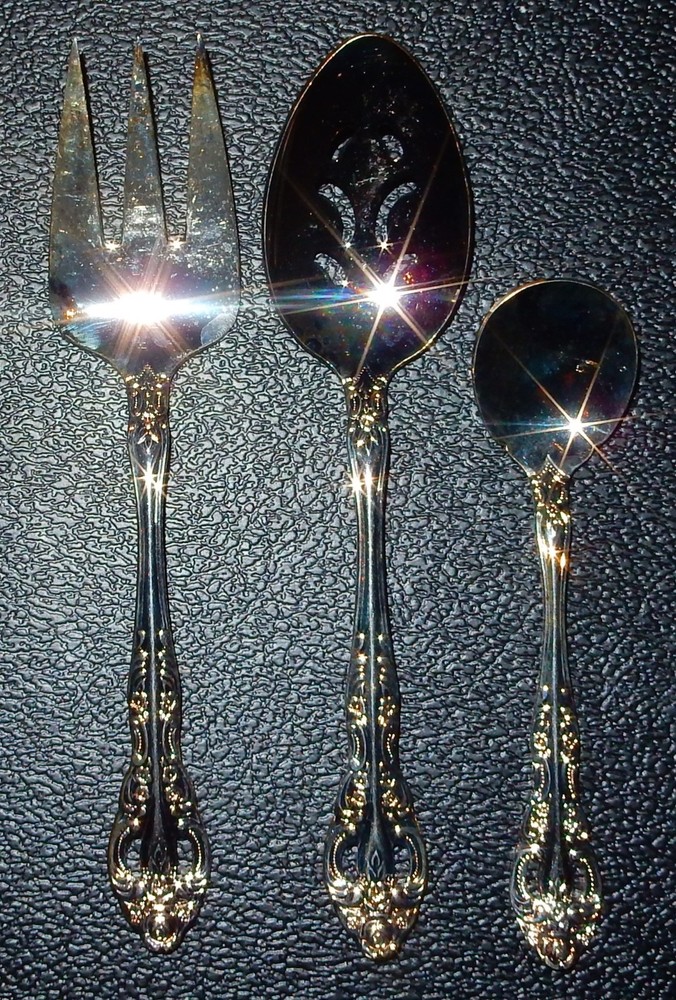 1847 Rogers Bros Serving Pieces Silverplate Spoons & Fork