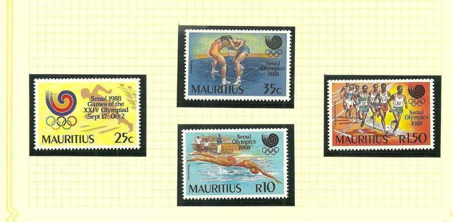MAURITIUS SG794-797 OLYMPIC GAMES SEOUL MNH