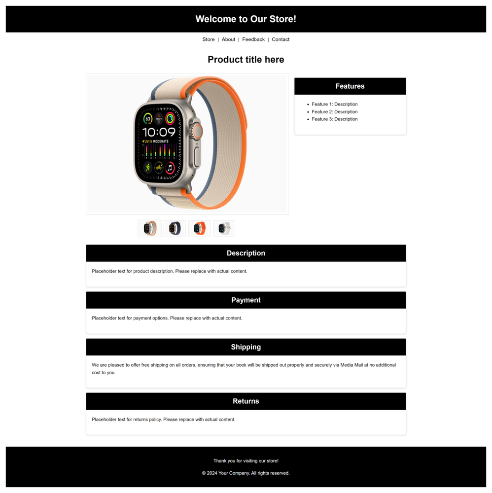 Ebay Professional Custom Listing Template | Gallery | Product Listing