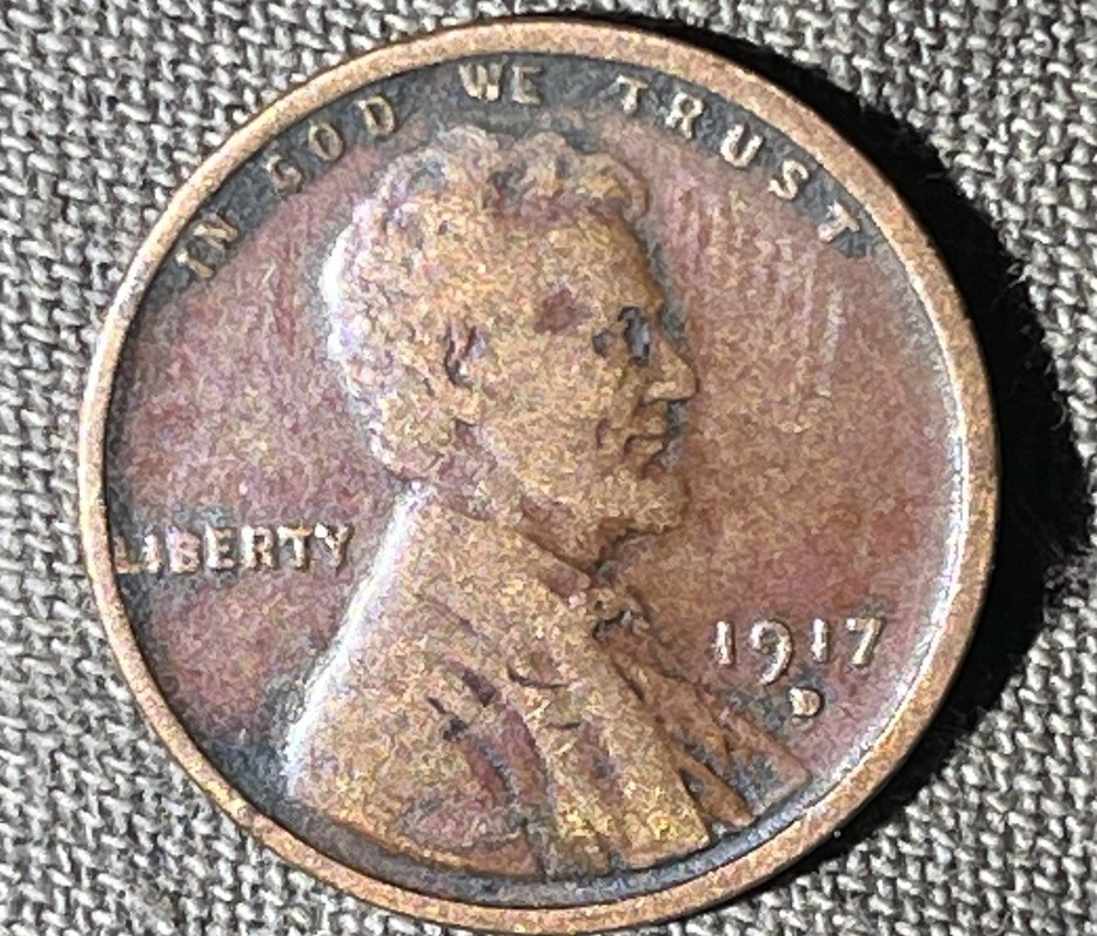 1917 D over S Lincoln Penny