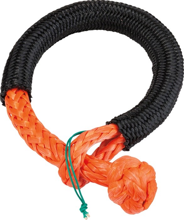 Moose Soft Shackle for Winch/Tow Strap/Chain Black/Orange