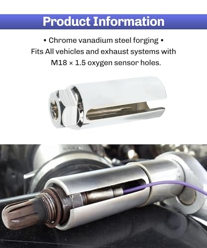 O2 Sensor Socket,Automotive Tool Oxygen Sensor Socket Set Wrench Remover Tool