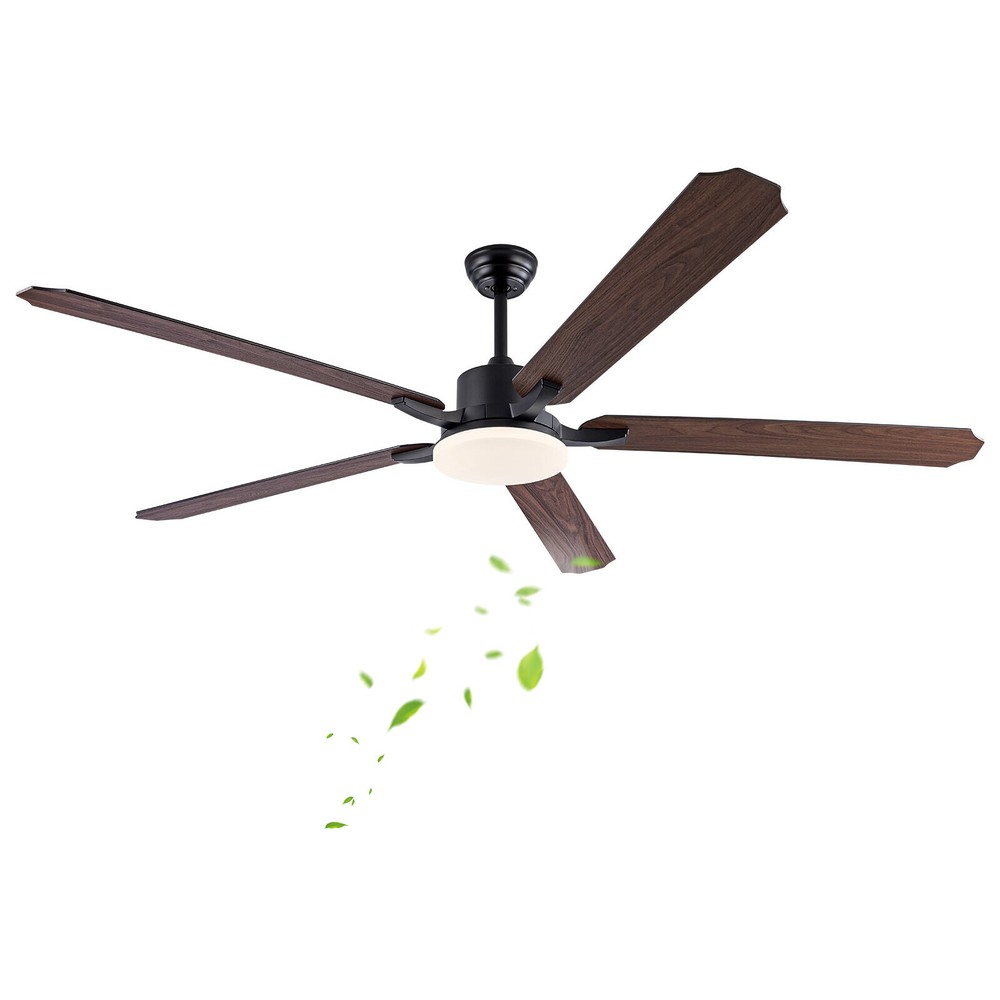 72in LED Ceiling Fan Indoor Ceiling Fan Lamp Light Dimmable W/ Remote Control