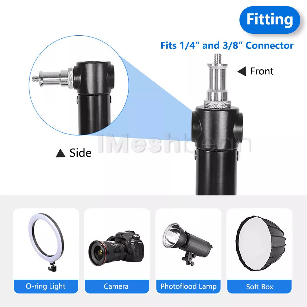 2PACK 71 INCH Wall Mount Triangle Boom Arm for Ring Light, Monolight, Softbox