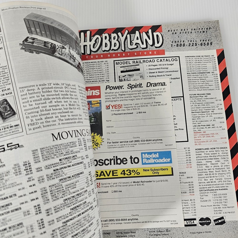 Model Railroader Train Magazines, April 1992 & October 1992
