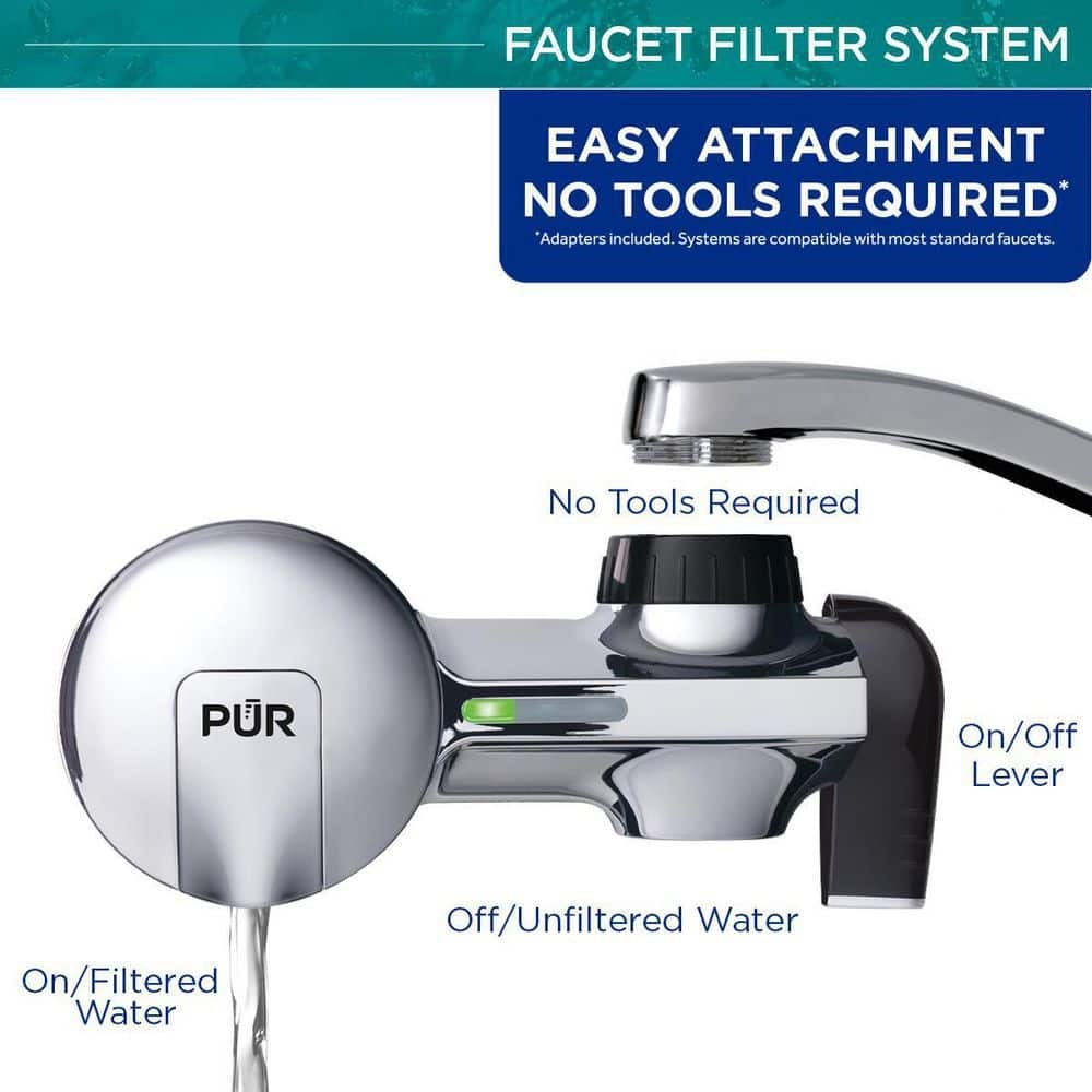 PUR PLUS Faucet Mount Filtration System, Chrome