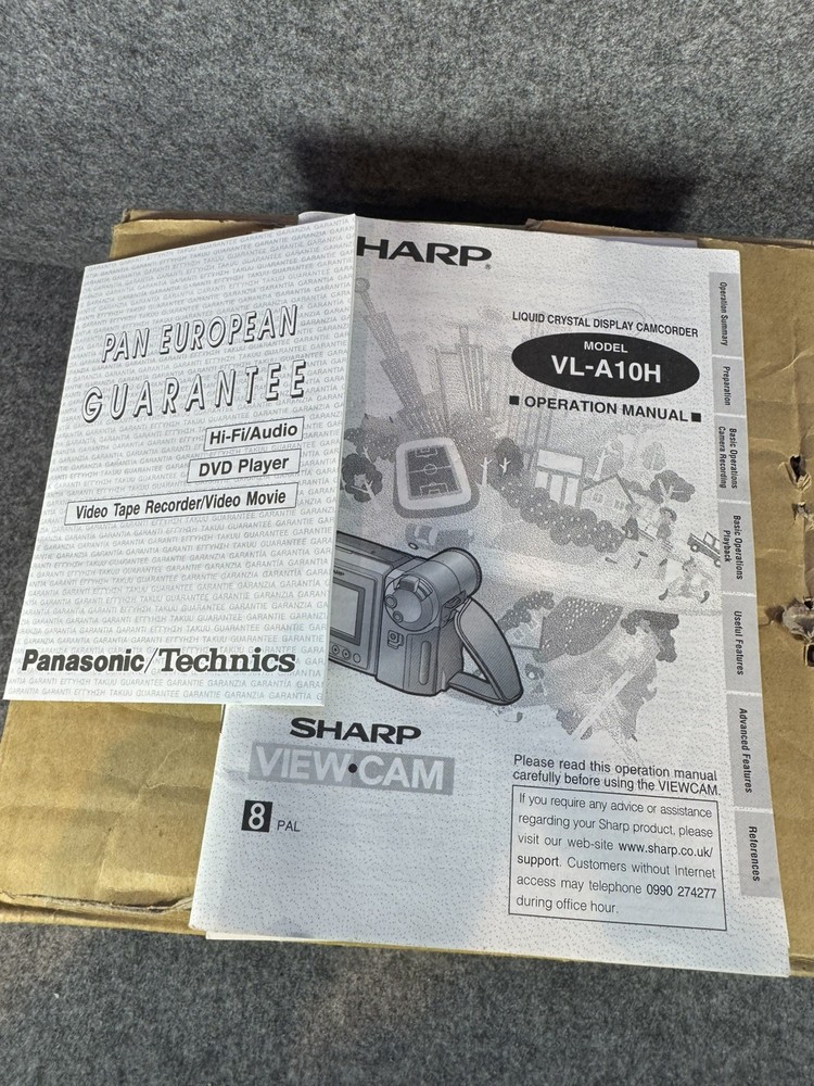 SHARP VL-A10H CAMCORDER tested and working.