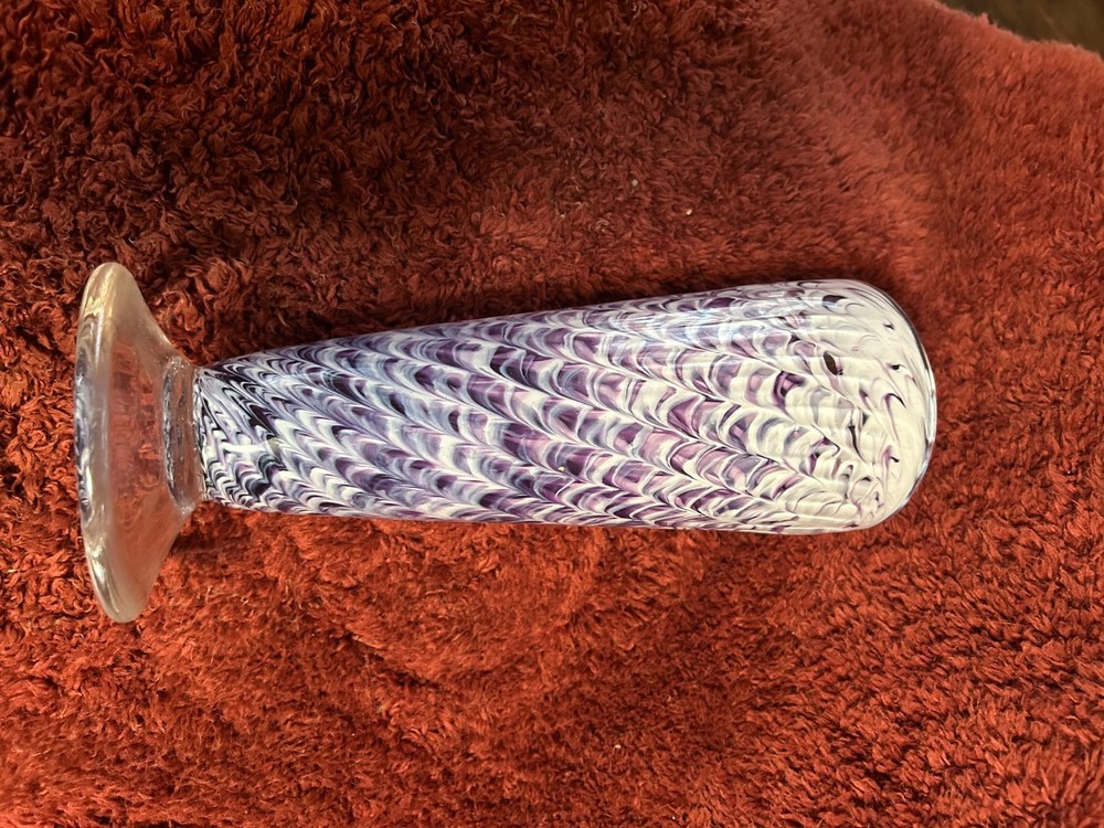Hand Blown Amethyst glass vase