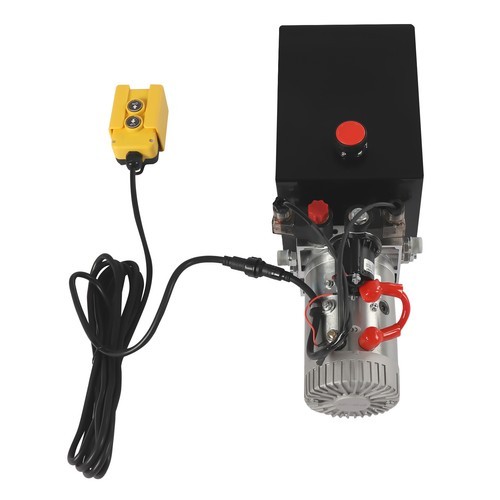12V 8 Quart Double Acting Hydraulic Electric Pump Horizontal Remote Power Unit