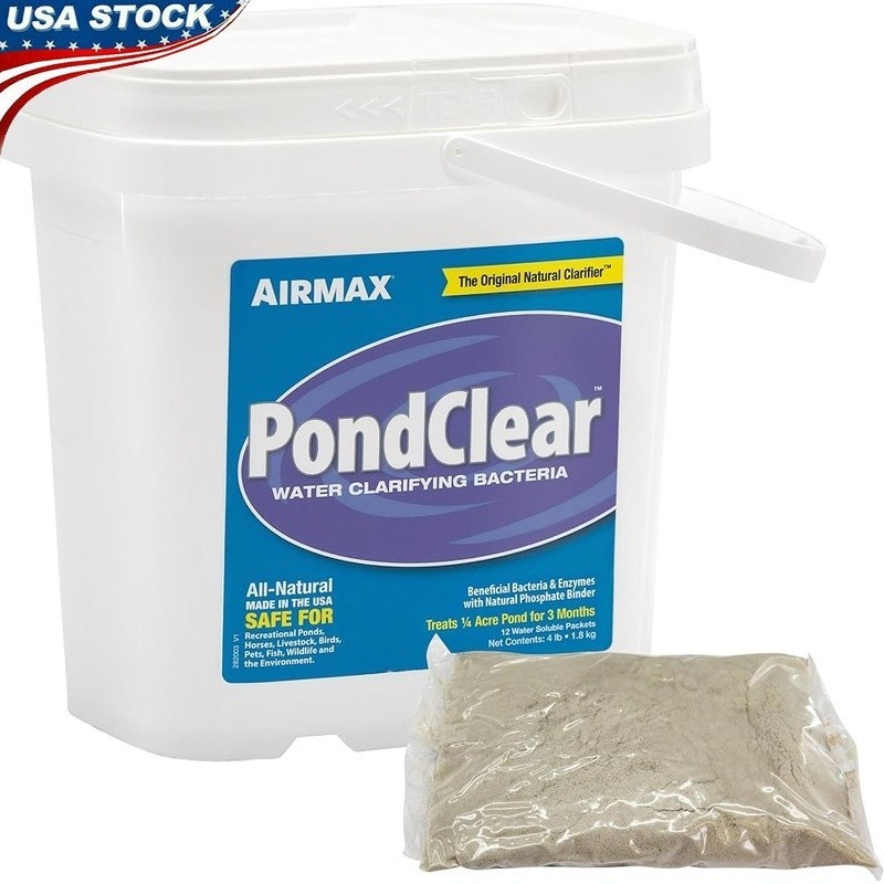 Natural Pond Water Clarifier Bacteria Enzyme Packets EcoBoost Clear Solution New