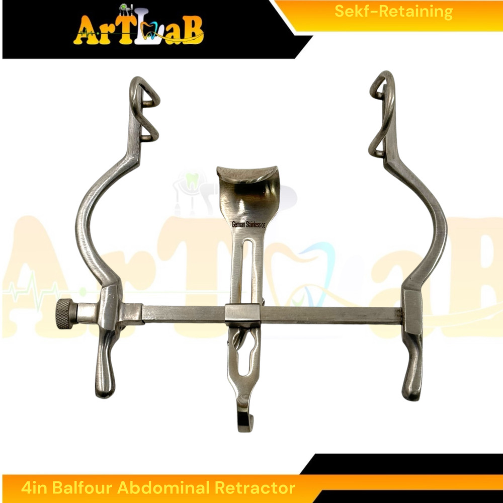 Light Pattern Balfour Retractor 4" (10.16cm) Abdominal Retractor German Steel