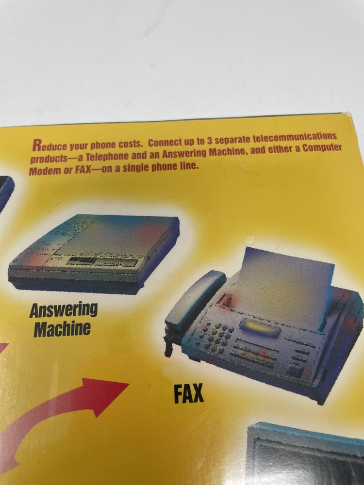 Comshare 450 Line Sharing Device Phone Fax Answering Machine Computer New Sealed