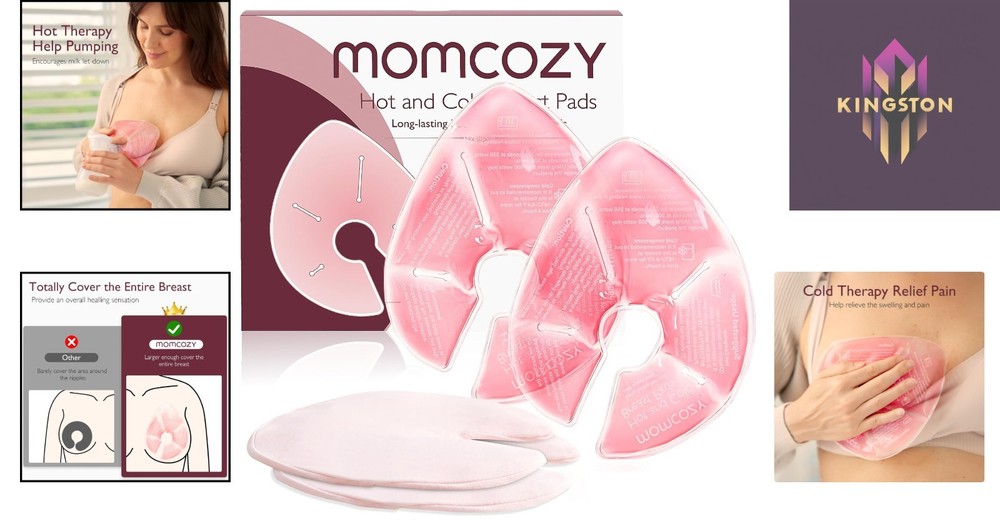 Breastfeeding Essentials: Larger Hot & Cold Packs with Soft Covers, 2 Pack