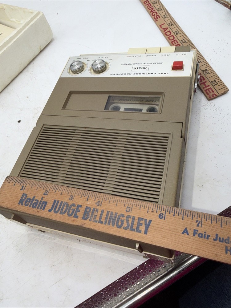 SEARS Solid State (Model 34201) Tape Cartridge Recorder 1960’s Complete Untested