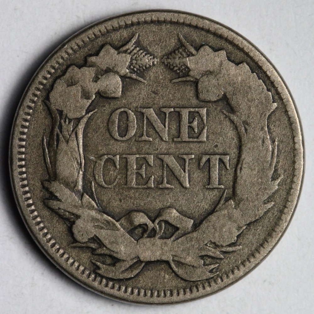 1858 LL Flying Eagle Cent Penny VF E108 GINM