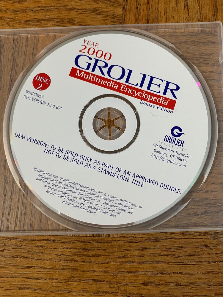 2000 Grolier Encyclopedia Computer Software