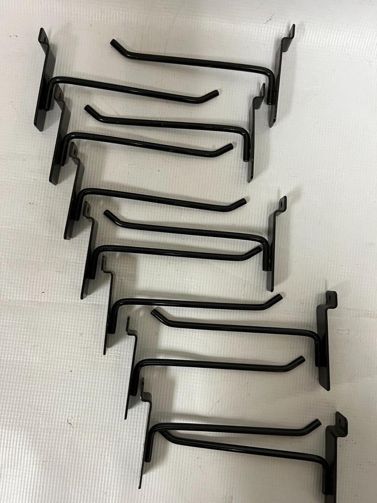 20 Slatwall Hooks - 6" inch black