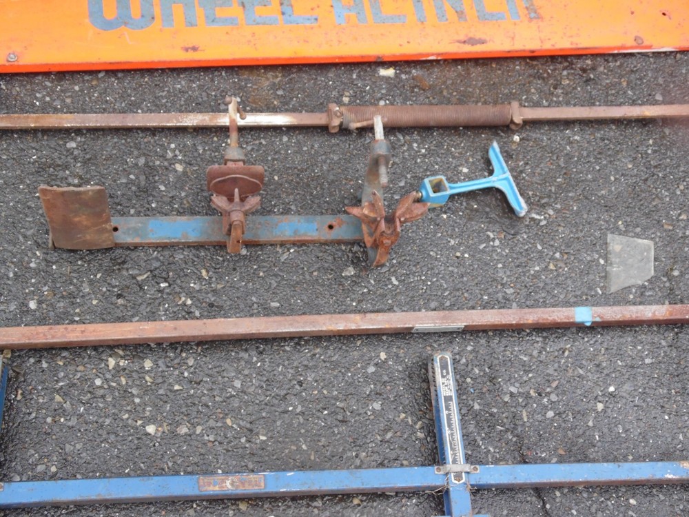 Vintage Bear Wheel Aligner Alignment Tool and Sign