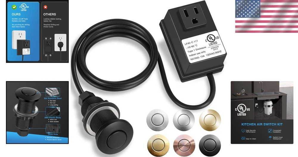 Efficient On/Off Air Switch for Garbage Disposal – Quick Response & Easy Install