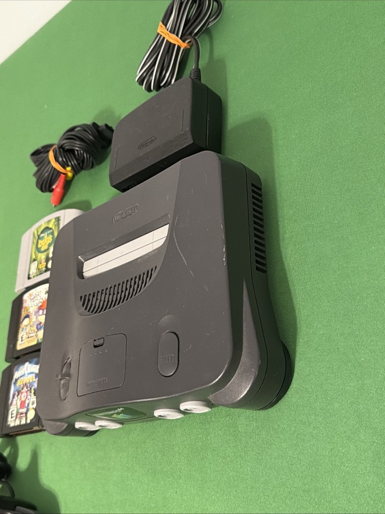 Nintendo N64 Console Bundle W/3 Games, 1 Controller All Cords Tested Working