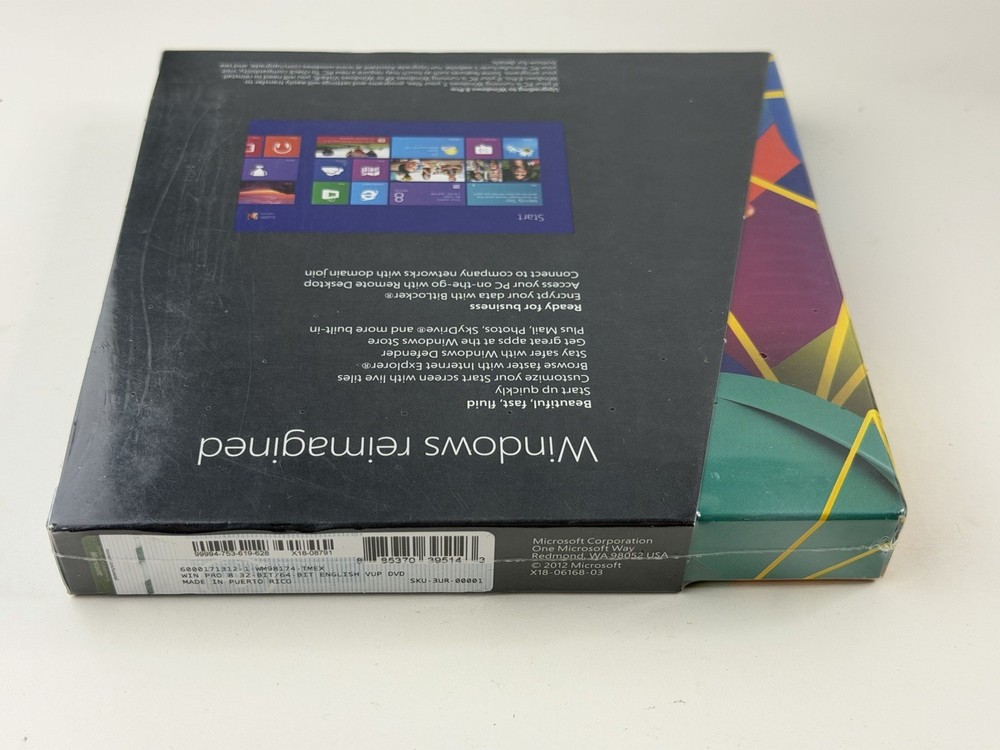 Microsoft Windows 8 Pro Full 32Bit & 64Bit English Genuine