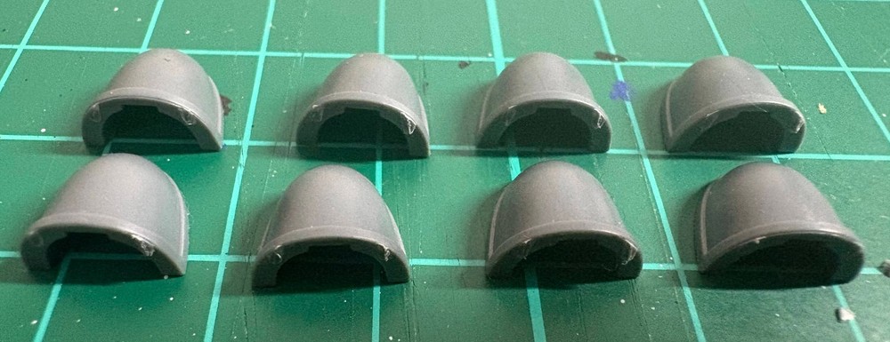 Space Marine Plain Shoulder Pads x8 | Warhammer 40K | Tactical Armour Bits