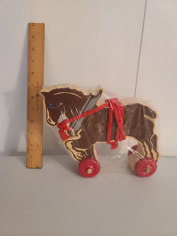 Wooden Pull Horse