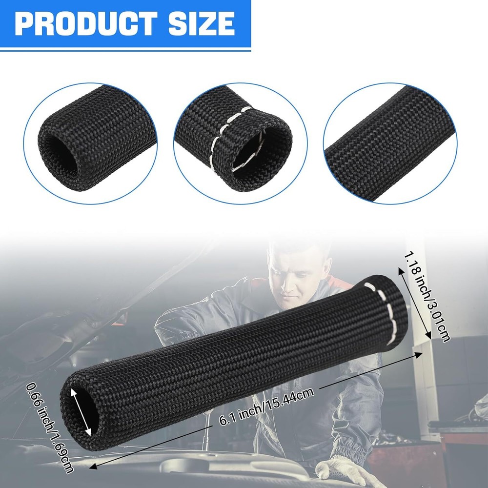 Spark Plug Wire Heat Shield Sleeve 2500°Spark Plug Boot Protector Wire Boot Wrap