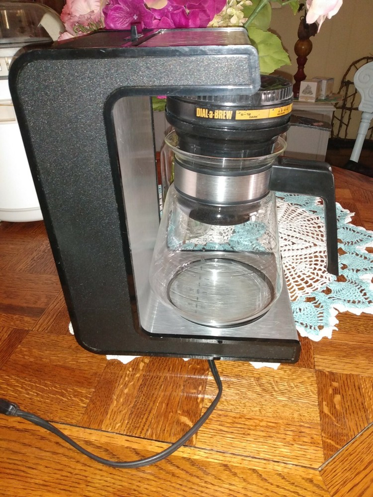 VINTAGE NORELCO 12 DIAL-A-BREW 12 CUP COFFEE MAKER MACHINE Silver