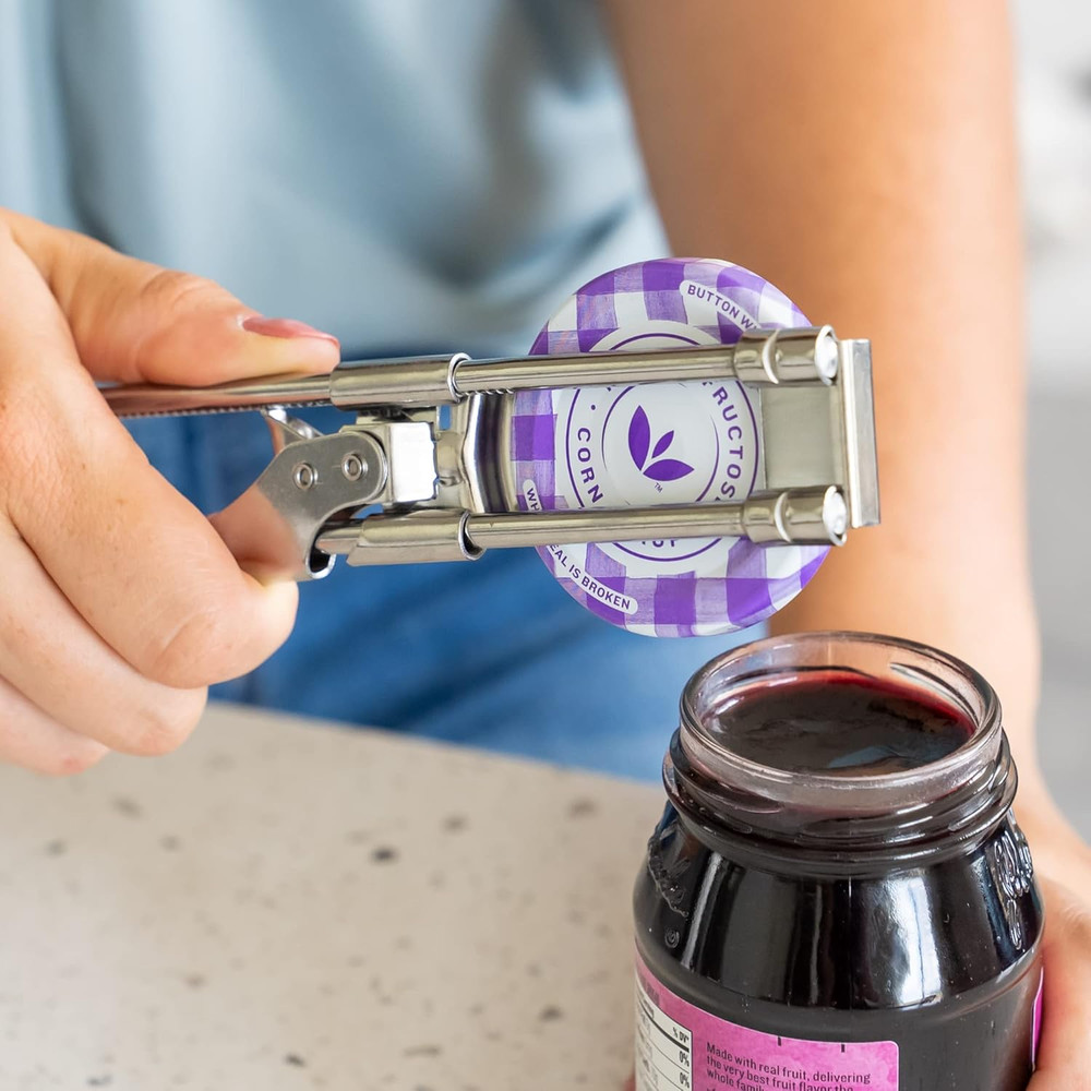 Jar Opener for Weak Hands (x2) with Keychain Bottle Cap Opener. Easy Ja...