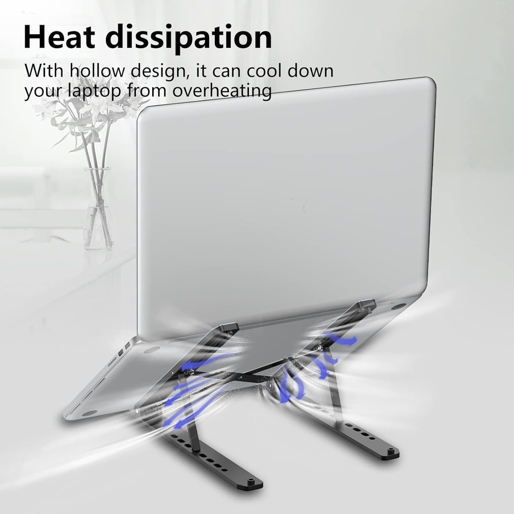 Laptop Stand Desk Adjustable Laptop Riser ABS Silicone Foldable Portable