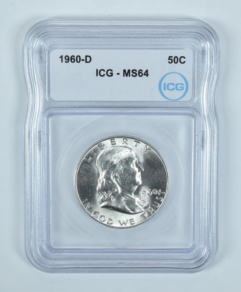 1960-D Franklin Half Dollar MS64 ICG