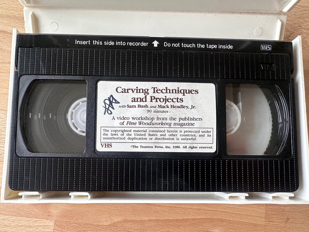Carving Techniques & Projects VHS Sam Bush Mack Headley 1986 VTG Video Workshop