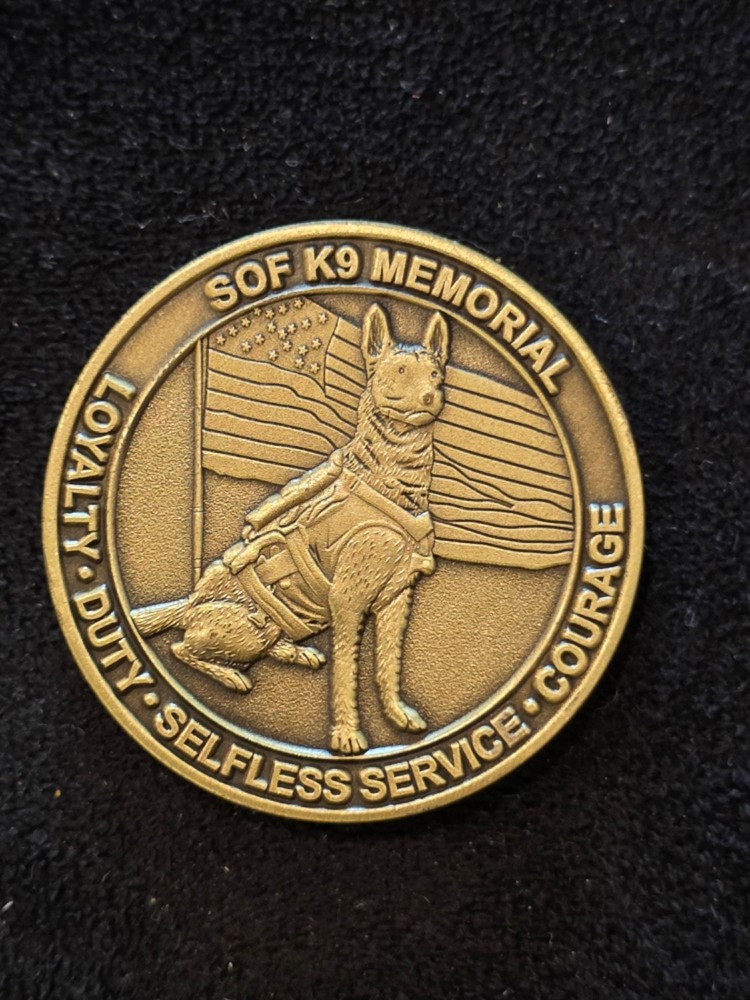 SOF k9 Memorial   Challenge Coin
