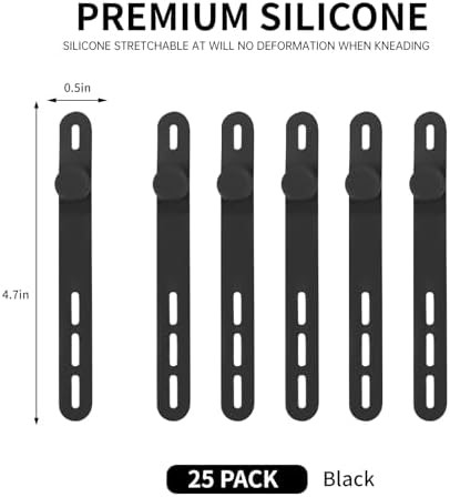 Reusable Silicone Cable Ties for Cord Organization