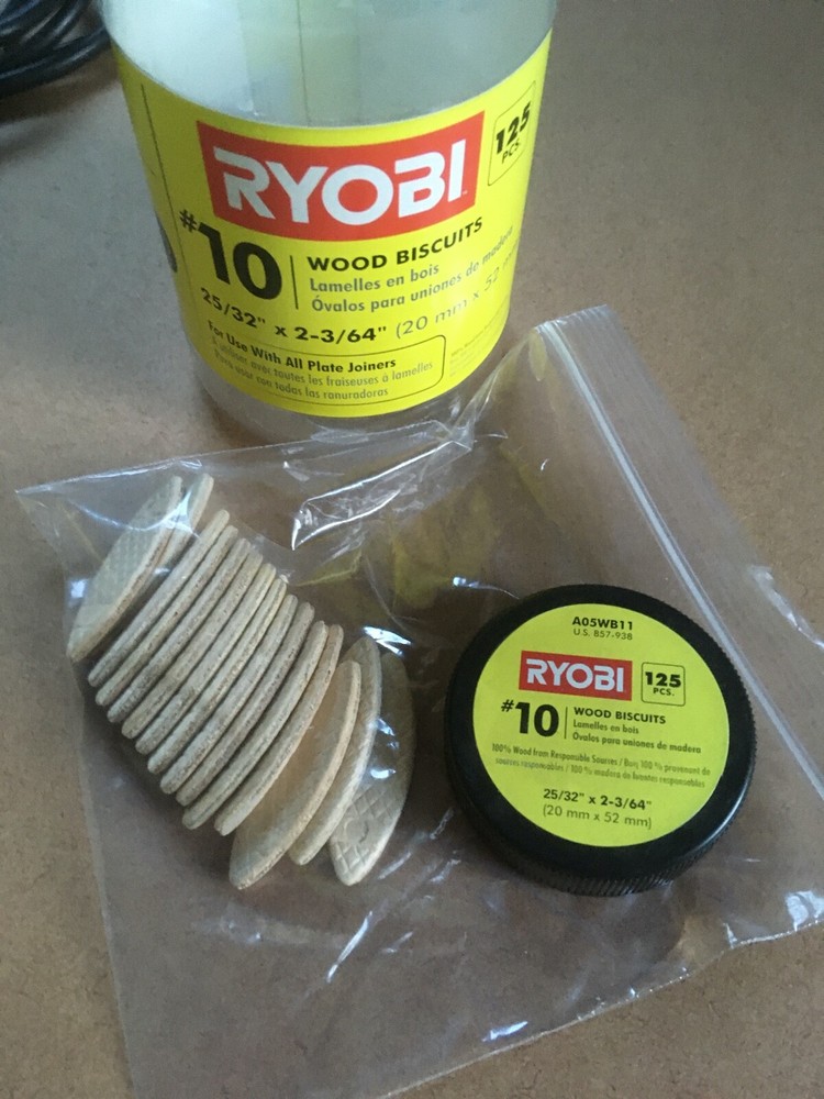 RYOBI #10  Wood Biscuits   15 Pieces